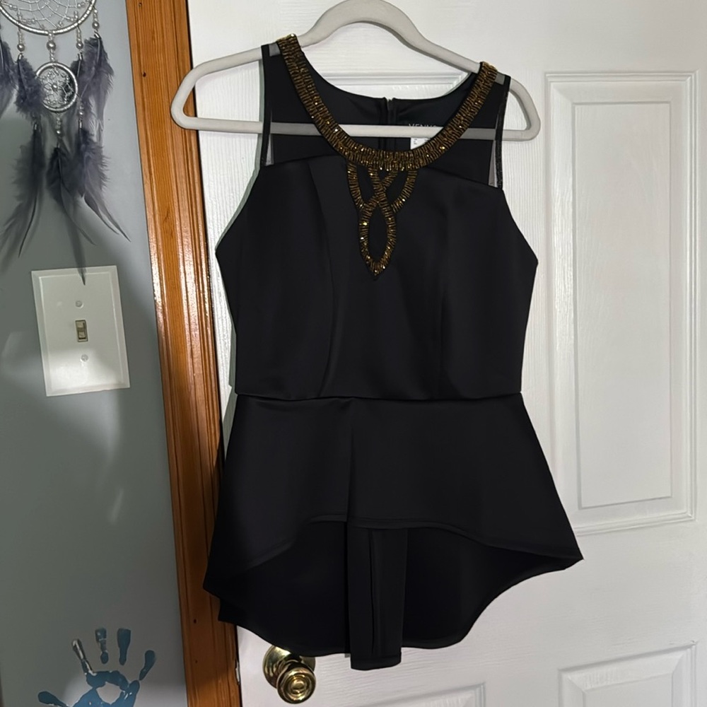 Beaded Peplum Venus Top